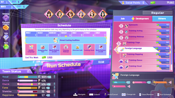 K-Pop Idol Stories: Road to Debut - capture d'écran 5 (gameplay PC)