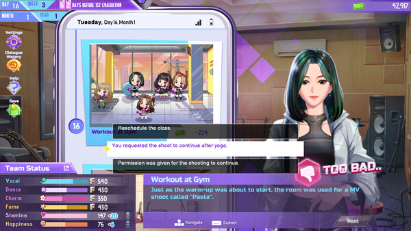 K-Pop Idol Stories: Road to Debut - capture d'écran 3 (gameplay PC)