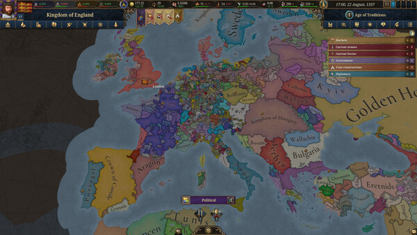 Europa Universalis V - capture d'écran 2 (gameplay PC)