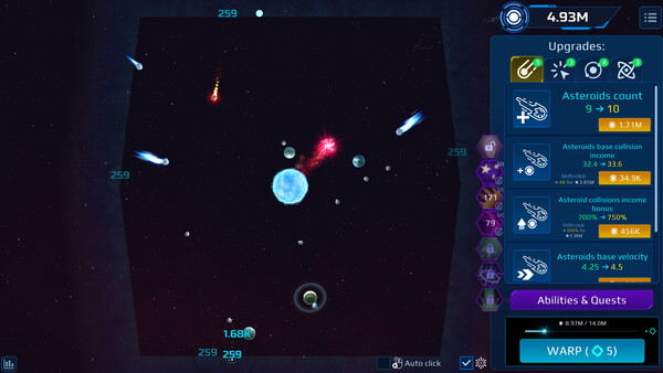 Astromental Incremental - capture d'écran 1 (gameplay PC)