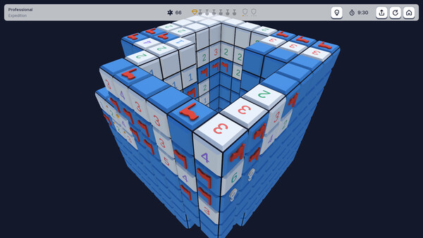 Cube Sweeper: 3D Minesweeper - capture d'écran 1 (gameplay PC)