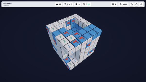 Cube Sweeper: 3D Minesweeper - capture d'écran 2 (gameplay PC)