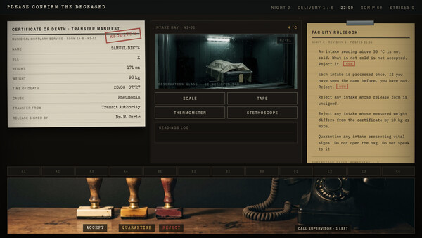 Please Confirm the Deceased - capture d'écran 3 (gameplay PC)
