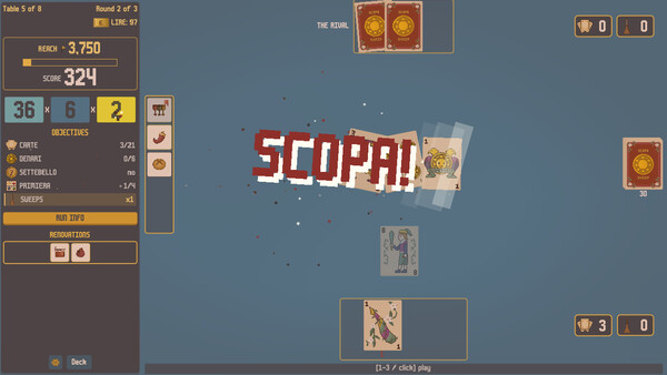 Scopa Sweep - capture d'écran 2 (gameplay PC)