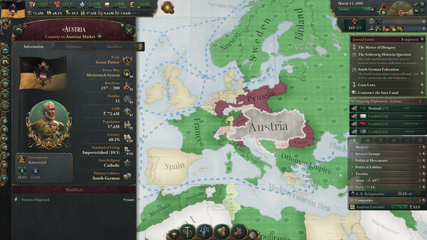 Victoria 3 - capture d'écran 5 (gameplay PC)
