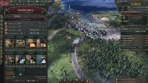 Victoria 3 - capture d'écran 2 (gameplay PC)